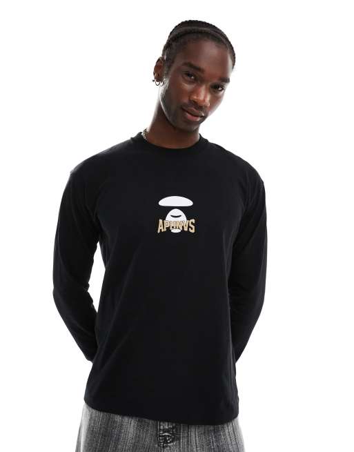 AAPE by A Bathing Ape long sleeve logo T-shirt in black