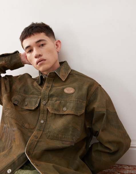 Aape By A Bathing Ape long sleeve shacket in brown - view 1