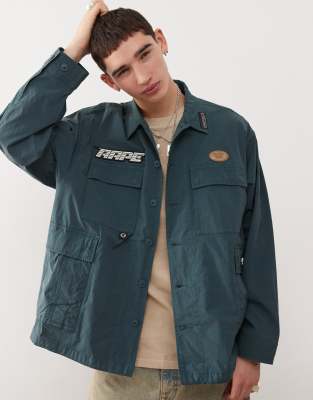 Aape By A Bathing Ape Long Sleeve Shirt In Gray-black