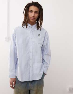 Aape By A Bathing Ape Long Sleeve Striped Shirt