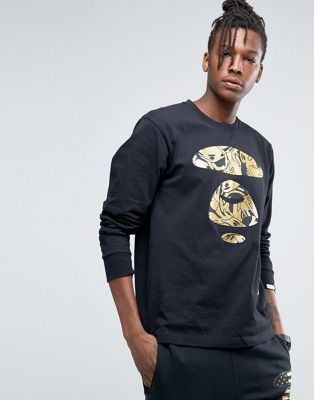 AAPE By A Bathing Ape Long Sleeve T-Shirt With Large Foil Logo