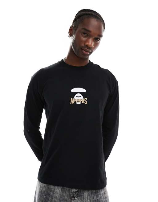 【A BATHING APE】★Universe T-Shirt★ Aape By A Bathing Ape long sleeve universe t-shirt in black