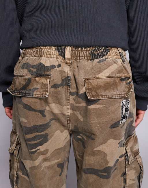 Aape by A Bathing Ape loose fit cargo pants in beige camo | ASOS