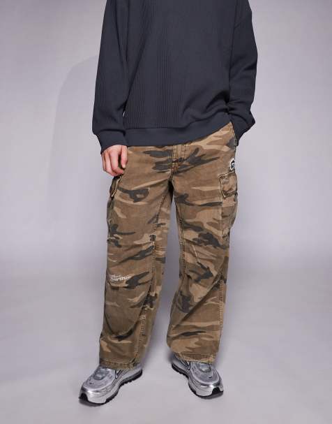 Aape by A Bathing Ape loose fit cargo trousers in beige camo