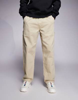 AAPE BY A BATHING APE® Aape by A Bathing Ape loose fit carpenter trousers in beige garment dye-Neutral