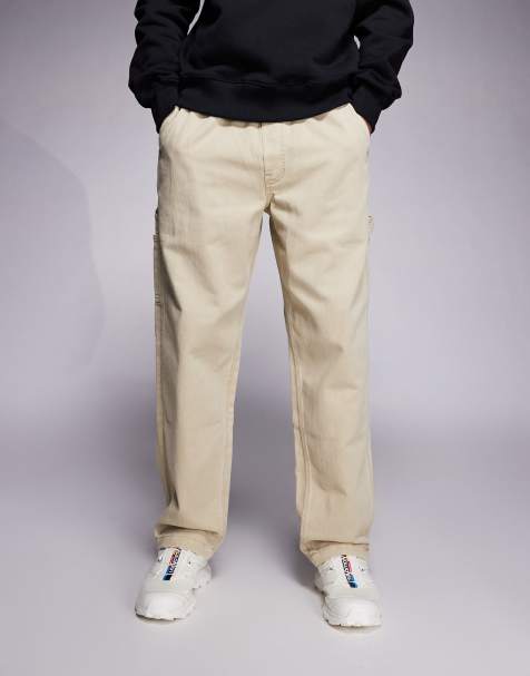 Aape by A Bathing Ape loose fit carpenter trousers in beige garment dye