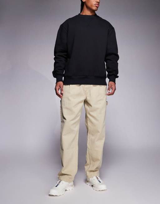 Aape by A Bathing Ape loose fit carpenter trousers in beige garment dye, 2 of 5