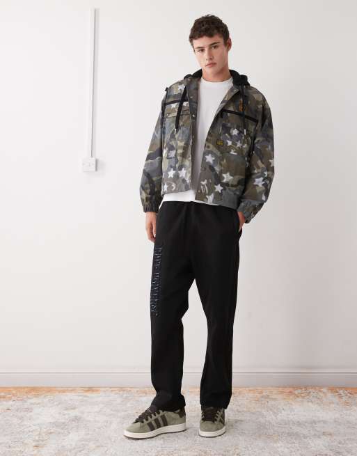 Aape by A Bathing Ape loose fit joggers in black with leg embroidery, 2 of 5