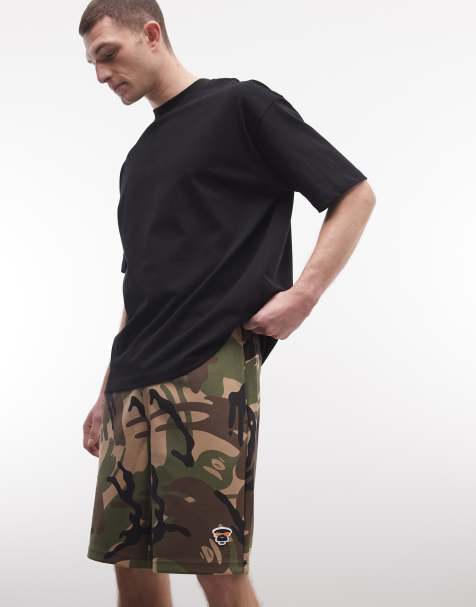 AAPE by A BATHING APE – Loose Fit-Shorts aus Jersey mit Military-Muster - view 1