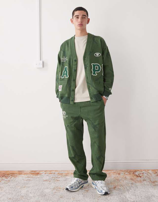 Aape by A Bathing Ape loose fit sweatpants in dark green camo | ASOS