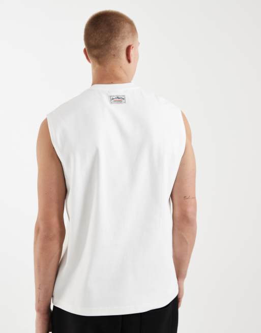 Aape by A Bathing Ape losvallend mouwloos hemdje in wit, 3 van 5