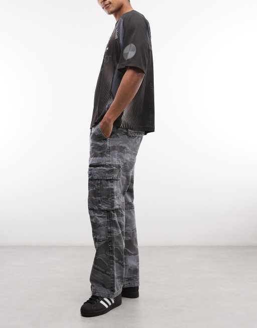 Aape by A Bathing Ape løstsiddende cargobukser i sort camo, 3 af 5