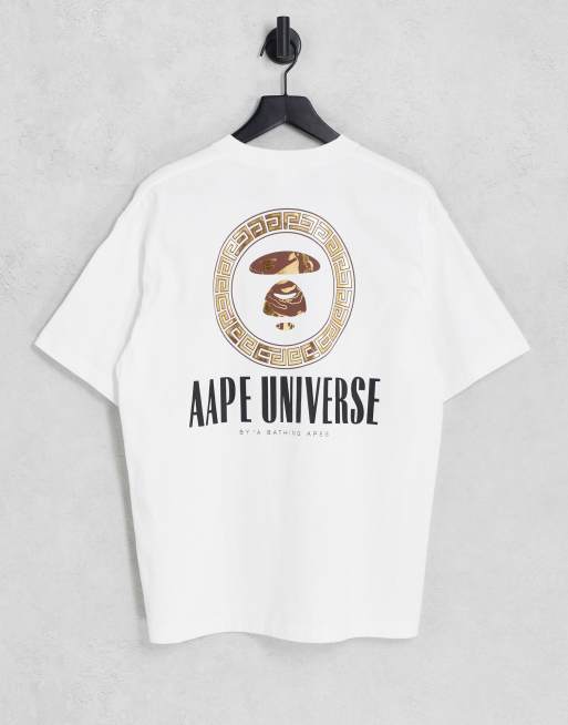 AAPE By A Bathing Ape - Lux - T-shirt i hvid