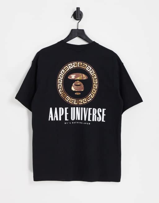 AAPE By A Bathing Ape - Lux - T-shirt in zwart