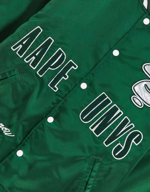 Green hot sale bape jacket