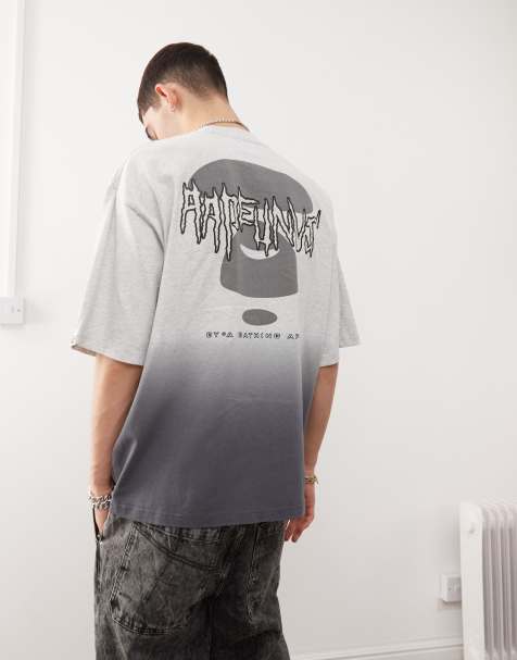 AAPE BY A BATHING APE – Mehrfarbiges T-Shirt in grauem Farbverlauf mit Logo-Print auf der Rückseite - view 1