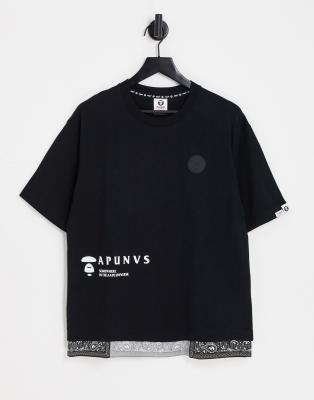 Aape By A Bathing Ape Mock Layer T-shirt In Black