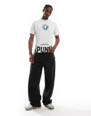 Aape By A Bathing Ape motif back print t-shirt in gray