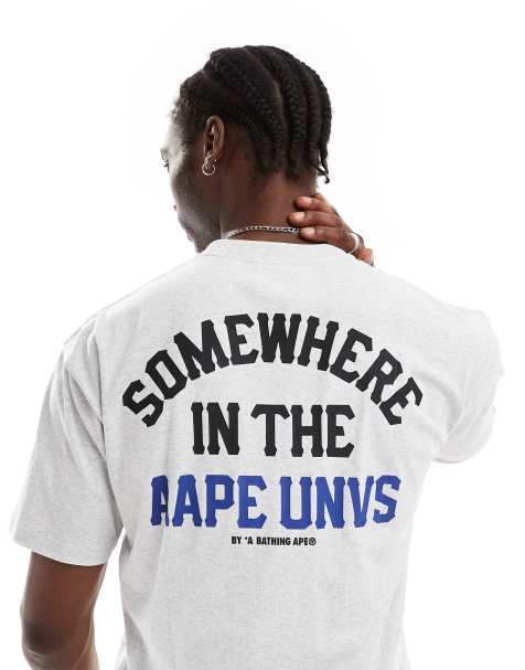 Aape By A Bathing Ape motif logo t-shirt in grey