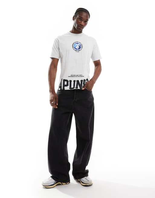 AAPE By A Bathing Ape motif logo T-shirt in gray, 2 of 4