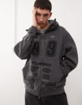 [AAPE BY A BATHING APE®] Aape By A Bathing Ape motocross style hoodie in washed dark grey-Brown Chest 34 Brown