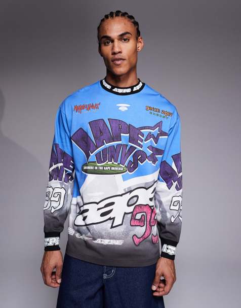 Aape By A Bathing Ape - Motocross T-shirt met lange mouwen in blauw - view 1