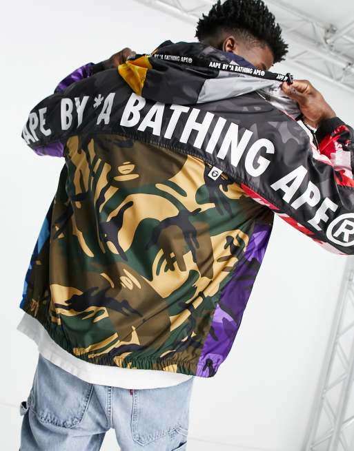 pe By A Bathing Ape Multi Camo Water Resistant Jacket In Multi Parfaire