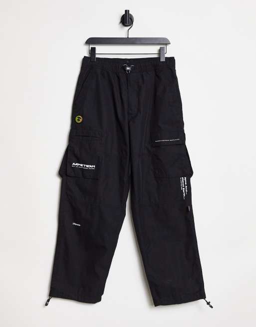 AAPE By A Bathing Ape multi cargo pants in black