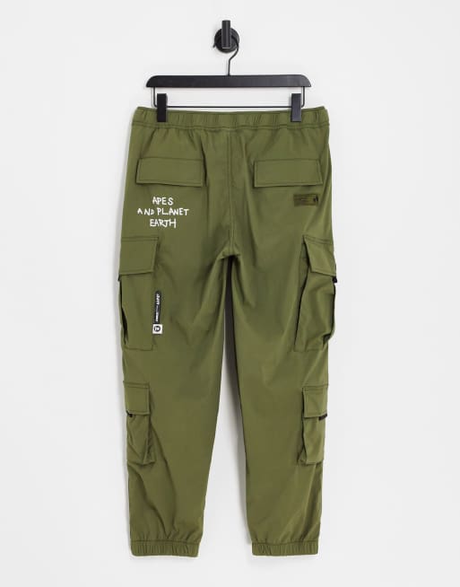 AAPE WOVEN CARGO PANTS