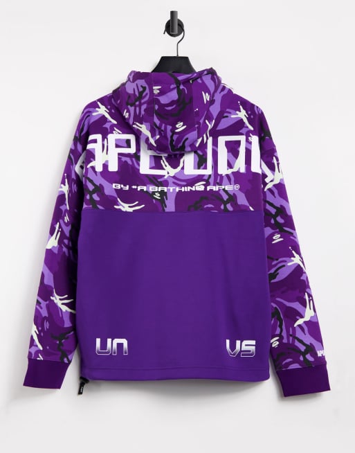 A bathing ape purple camo outlet hoodie