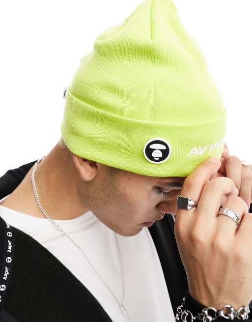 Aape By A Bathing Ape now beanie in yellow