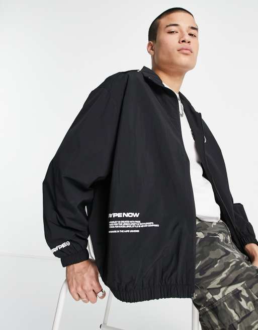 AAPE By A Bathing Ape now bomber jacket in black