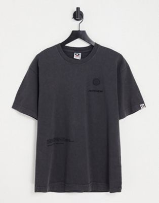 AAPE By A Bathing Ape now boxy fit washed t-shirt in black - ASOS Price Checker
