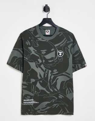 AAPE BY A BATHING APE® Aape By A Bathing Ape now camo t-shirt in