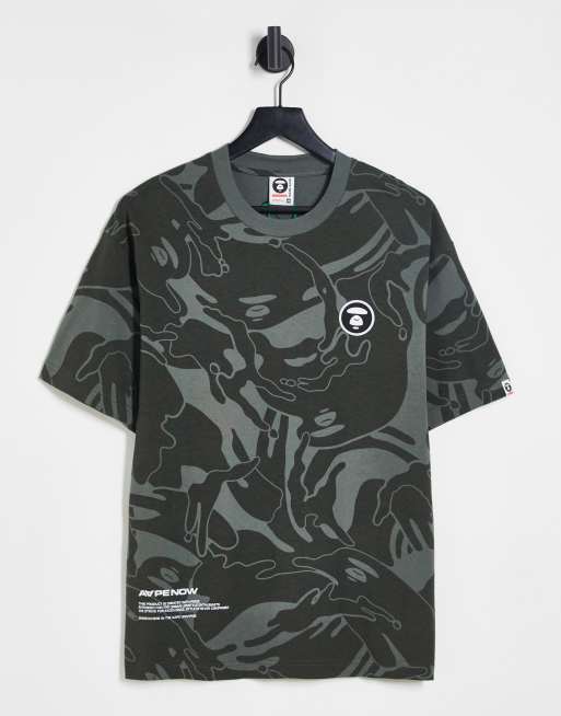 A bathing ape 2025 camo t shirt