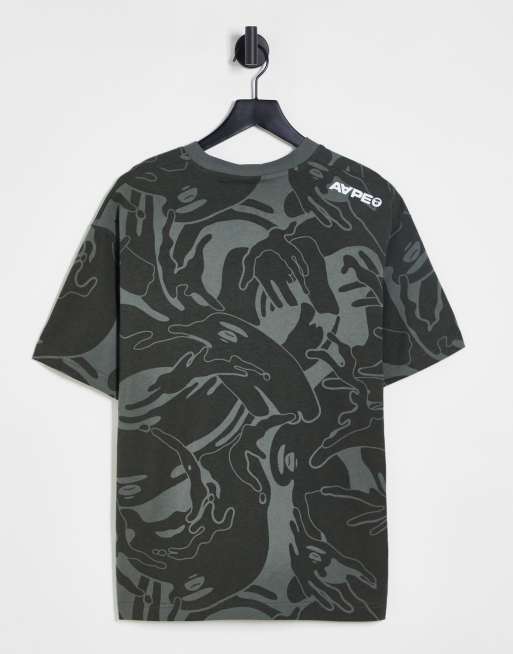 Aape By A Bathing Ape now camo t-shirt in khaki | ASOS