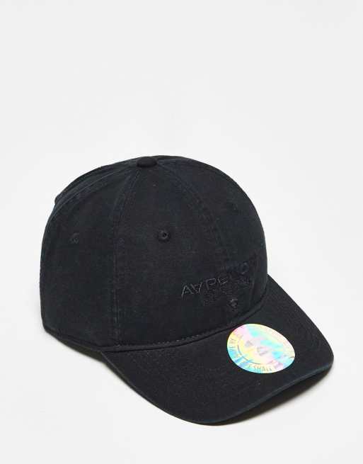 Aape by A Bathing Ape - Now - Forvasket sort baseballcap med logobroderi
