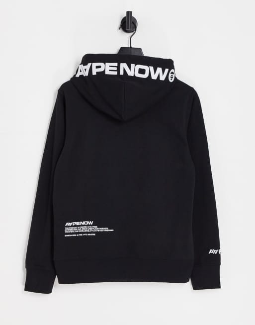 AAPE By A Bathing Ape now full zip hoodie in black