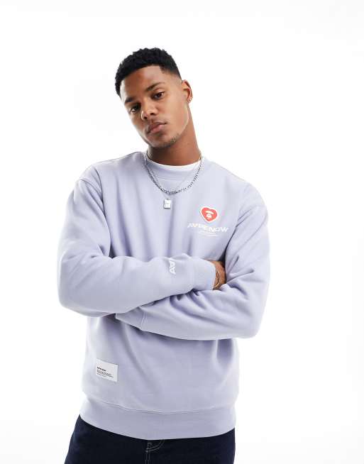 Aape By A Bathing Ape Now heart sweatshirt in grey | ASOS