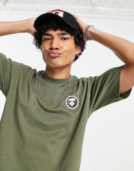 AAPE By A Bathing Ape – Now – Kastiges T-Shirt in Khaki, 3 von 4