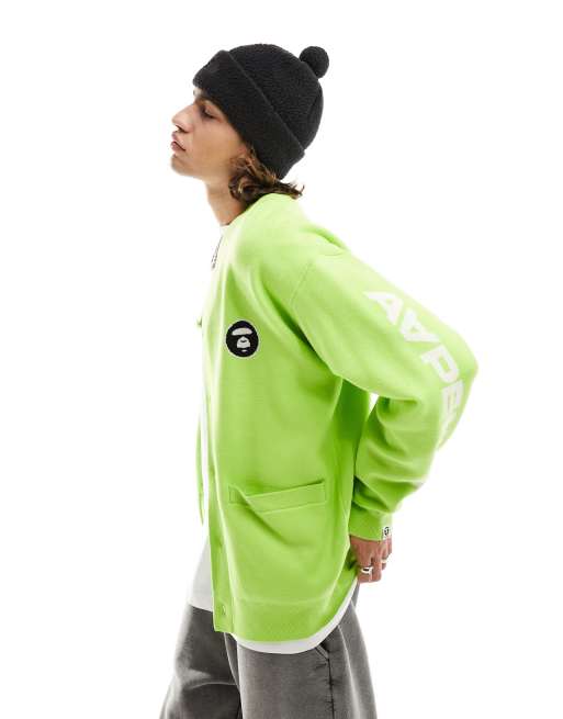 Aape By A Bathing Ape Now knit cardigan in green | ASOS