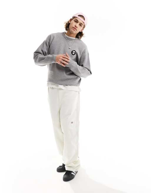 AAPE By A Bathing Ape Now knit sweater in gray ASOS