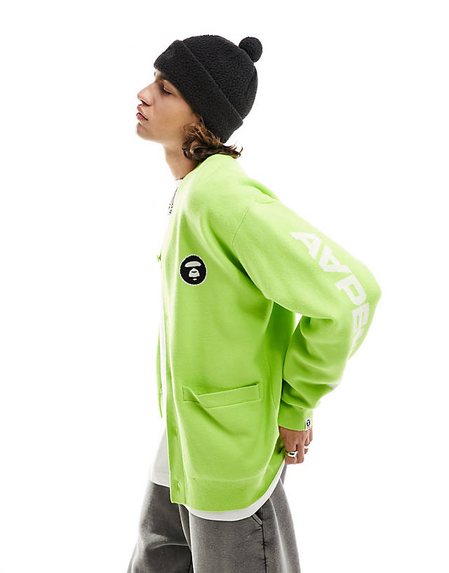 AAPE BY A BATHING APE® - Aape By A Bathing Ape Now knitted cardigan in green