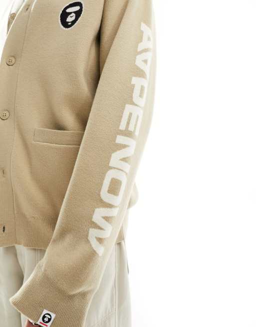 Aape By A Bathing Ape Now knitted cardigan in khaki