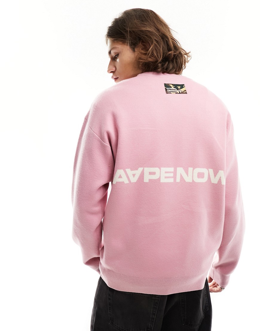 Aape By A Bathing Ape Now knitted jumper in pink