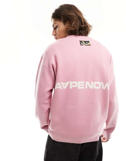  Aape By A Bathing Ape Now knitted jumper in pink