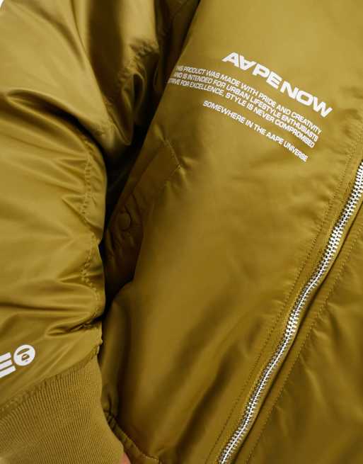 Aape By A Bathing Ape Now MA1 bomber jacket in yellow