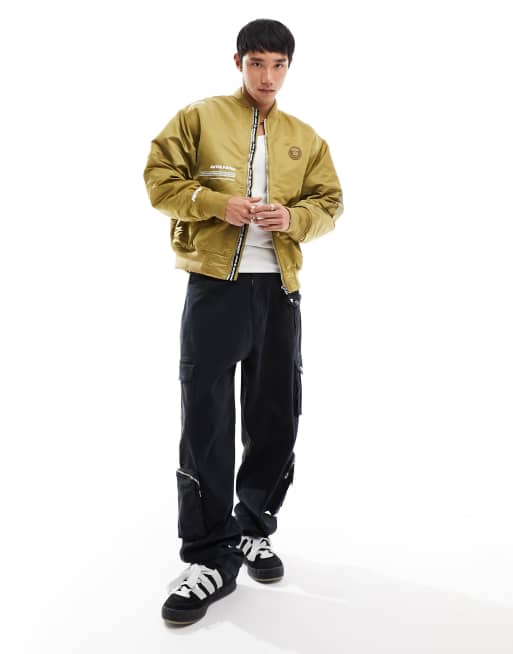 Aape By A Bathing Ape Now MA1 bomber jacket in yellow