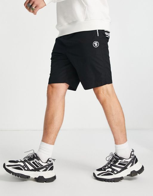 AAPE By A Bathing Ape now nylon shorts in black