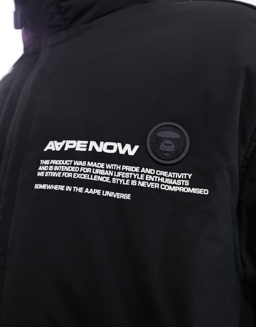 Aape By A Bathing Ape Now puffer jacket in black